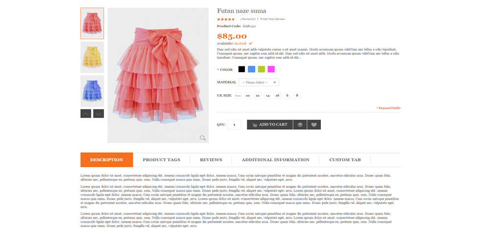 Product page