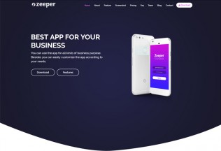 Zeeper – Premium Responsive App Landing Page HTML5 Template