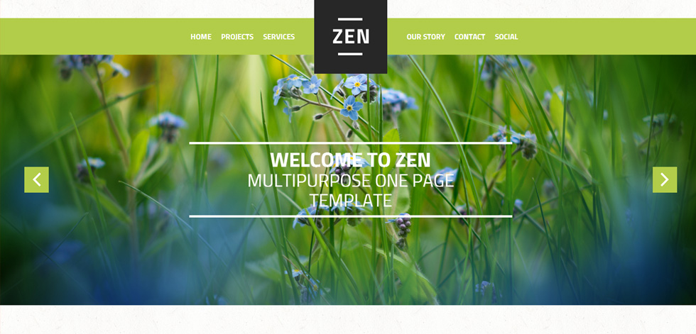 Welcome screen
