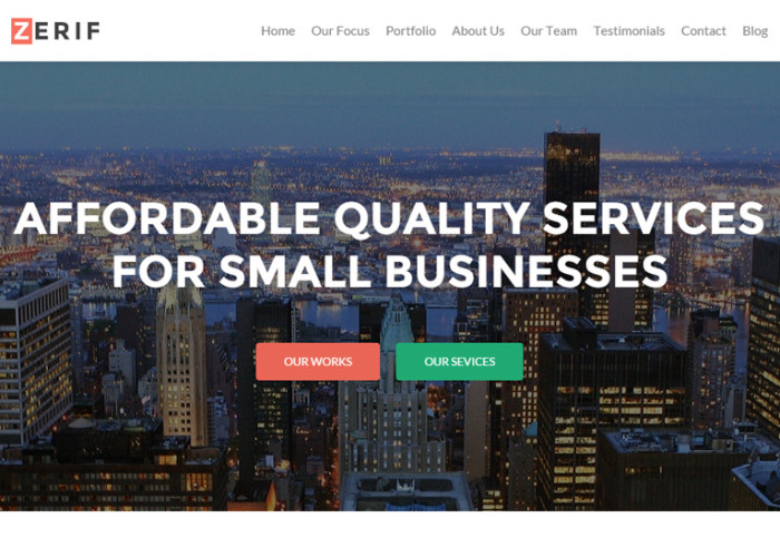 Zerif Pro – Premium Responsive One Page Portfolio WordPress Theme